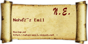 Nehéz Emil névjegykártya