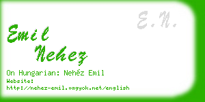 emil nehez business card