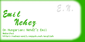 emil nehez business card